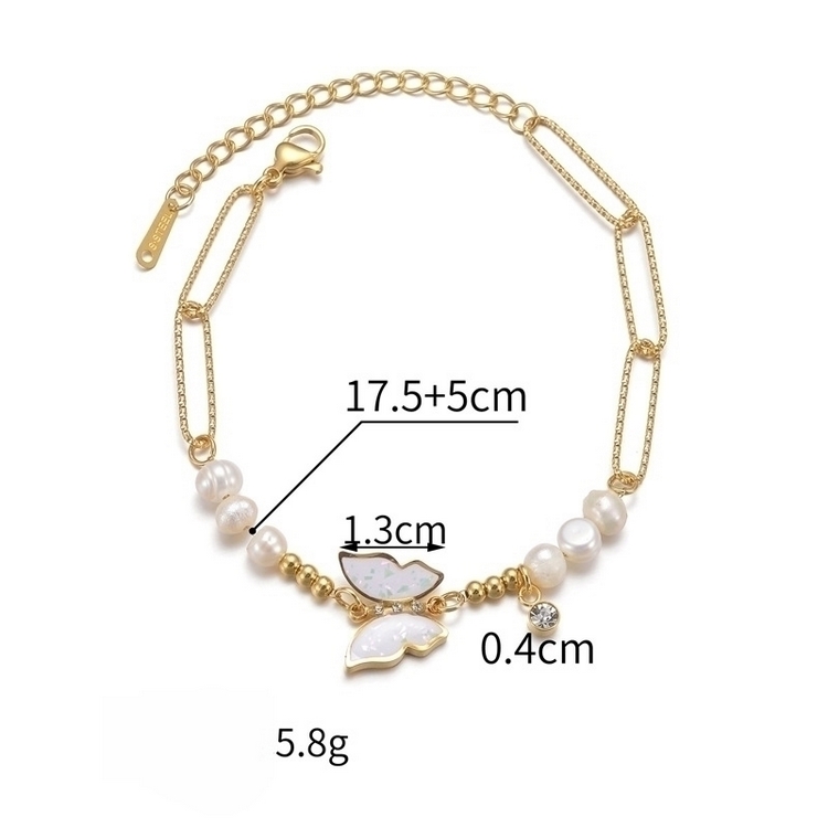 Butterfly Pearl Bracelet